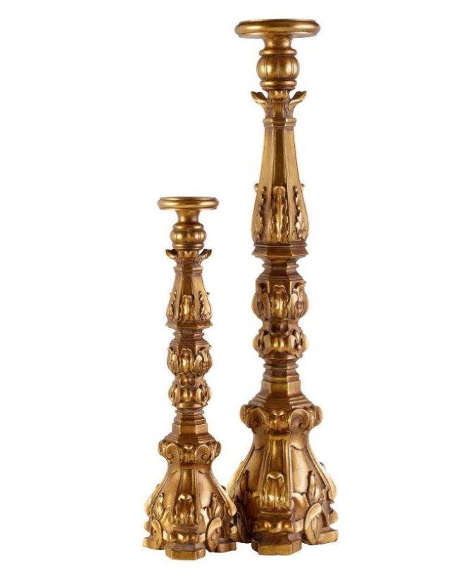 Candle Stick Tall Gold