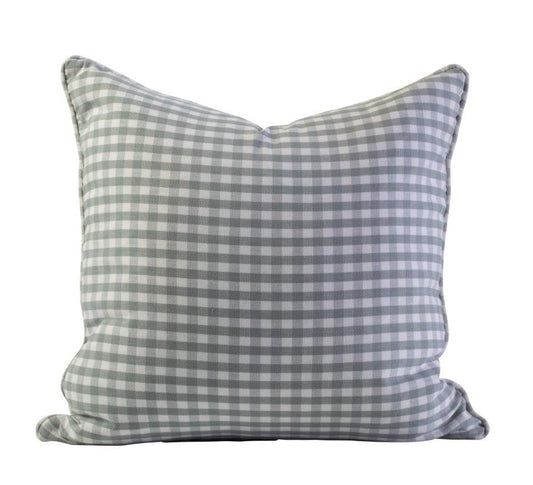 Sage Green Gingham Cushion