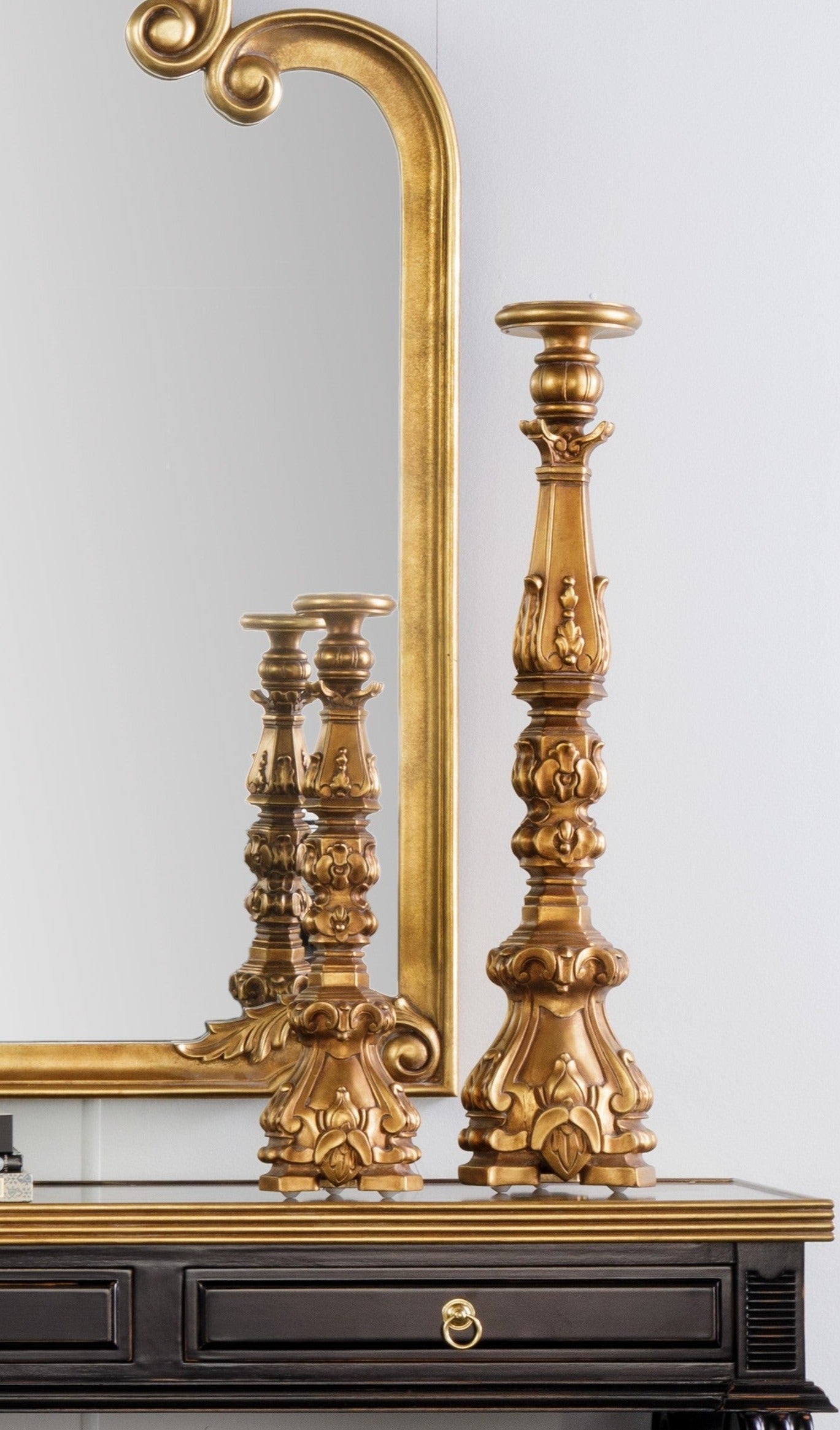 Candle Stick Tall Gold