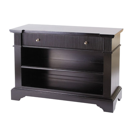 Hampton Small Entertainment Unit / Low Bookcase Black Stain