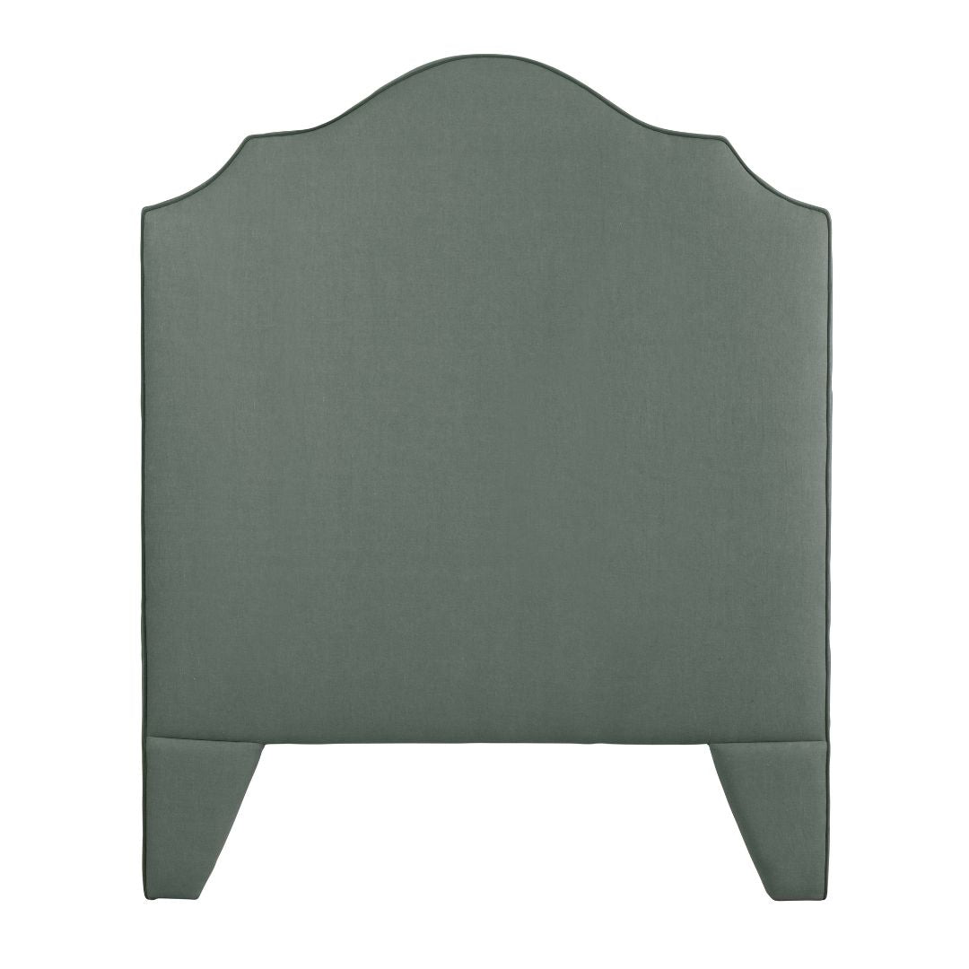 Upholstered King Single Bedhead Green