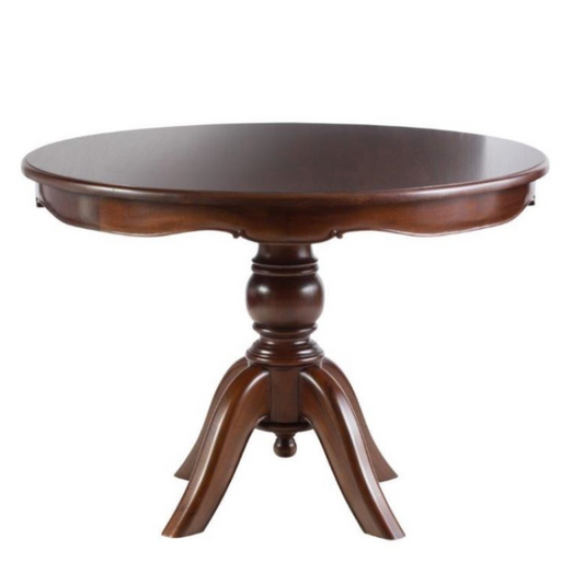 Marlina Round Dining Table 110cm Walnut Stain