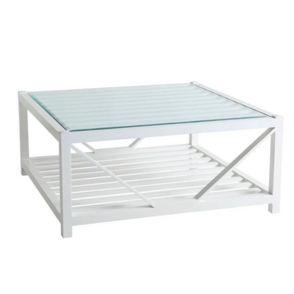 Seville Square Coffee Table White