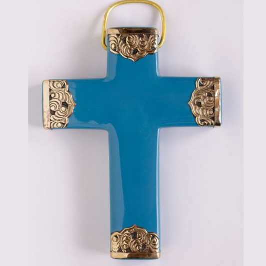 Ceramic Cross Turquoise